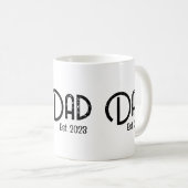 Mug Papa a établi le texte grunge année nouvelle papa (Devant droit)