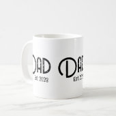 Mug Papa a établi le texte grunge année nouvelle papa (Devant gauche)