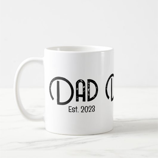 Mug Papa a établi le texte grunge année nouvelle papa (Gauche)