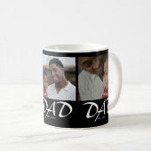 Mug Papa a établi un script moderne noir 3 Photo (Devant droit)