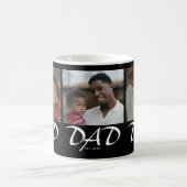 Mug Papa a établi un script moderne noir 3 Photo (Centre)