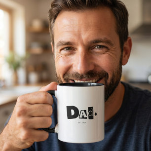 Mug Papa a établi une année personnalisée moderne et a