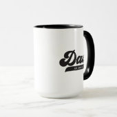 Mug Papa A Établi Une Fête des pères De Style Rétro (Devant droit)