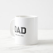 Mug Papa a établi une typographie universitaire simple (Devant gauche)