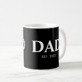 Mug Papa a Fondé Texte Simple Année Min (Devant droit)