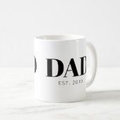 Mug Papa a Fondé Texte Simple Est Année (Devant droit)