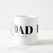Mug Papa a Fondé Texte Simple Est Année (Devant gauche)