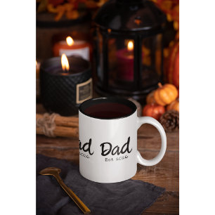 Mug Papa a fondé un nouveau cadeau pour papa bicolore