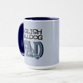 Mug PAPA anglais de bouledogue (Devant gauche)