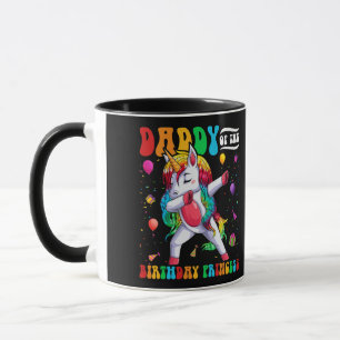 Mug Papa, Anniversaire Princesse fille Dabbing Unicorn