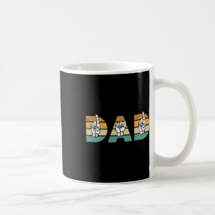 Mug Papa Asl Langue des Signes Américaine Soutien à la