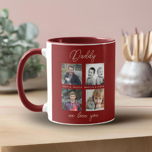 Mug Papa avec enfants Famille Papa 4 Collage de photos