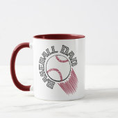 Mug Papa baseball avec Ball Noir et rouge (Gauche)