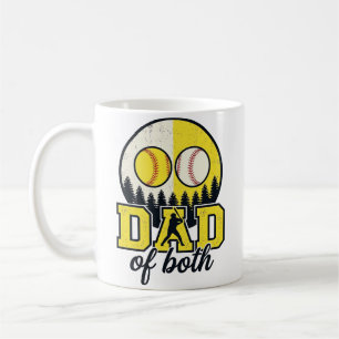 Mug Papa Baseball Softball des Deux Conception Vectori