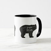 Mug Papa Bear Fête des pères Black n White Russe Moder (Devant droit)