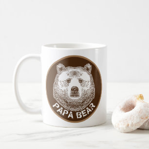Mug Papa Bear, illustration tirée à la main