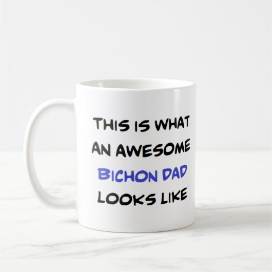 Mug papa bichon, génial (Gauche)
