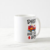 Mug Papa Birthday Boy Fire Truck Toddler Firefighter (Devant droit)