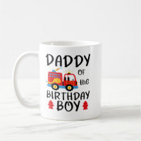 Papa Birthday Boy Fire Truck Toddler Firefighter