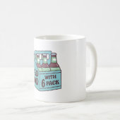 Mug Papa Bod Avec Six Pack Bière Drôle (Devant droit)