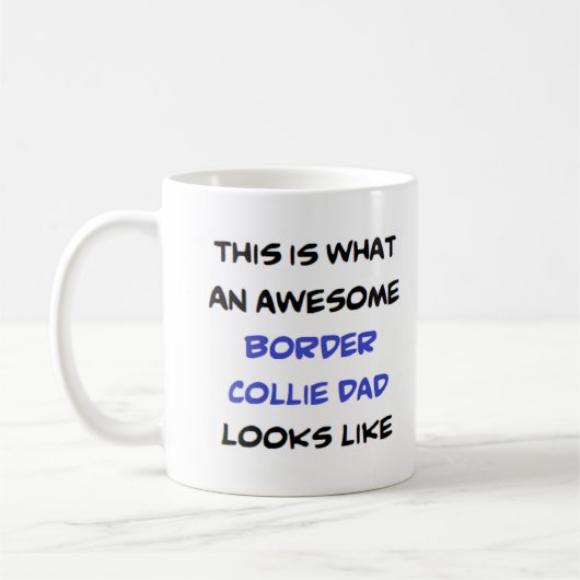 Mug papa border collie, génial (Gauche)