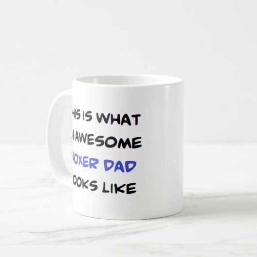 Mug papa boxer, génial (Devant gauche)