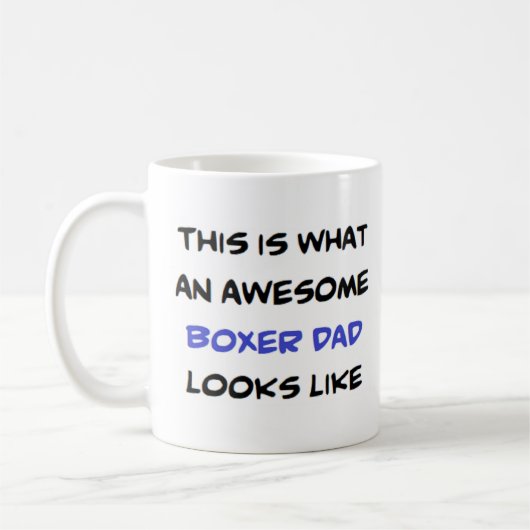 Mug papa boxer, génial (Gauche)