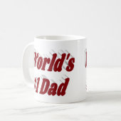 Mug Papa burgundy demi-texte (Devant gauche)