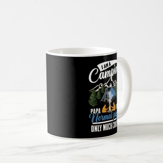 Mug Papa Camping Moderne (Devant droit)
