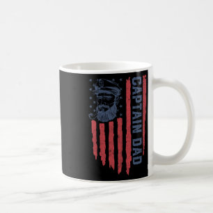 Mug Papa capitaine drapeau américain ponton drôle bate