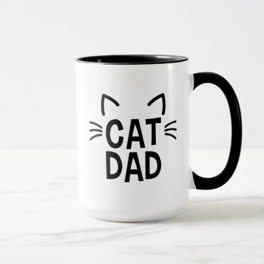 Mug Papa Chat avec les oreilles et les Whisers (Droite)