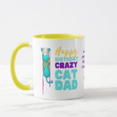 Mug Papa Chat Drôle Anniversaire - Grimpant Aux Murs P (Gauche)