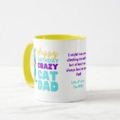 Mug Papa Chat Drôle Anniversaire - Grimpant Aux Murs P (Devant gauche)