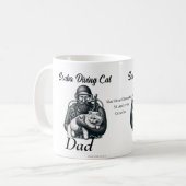 Mug Papa Chat Plongée en Scaphandre Marin (Devant gauche)