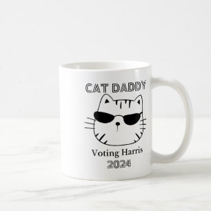 Mug Papa Chat Pour Kamala Funny Chat Papa Voter Kamala