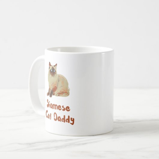 Mug Papa Chat Siamese (Devant gauche)