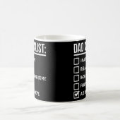 Mug Papa Checklist Travailler dur Fiable Incroyablemen (Centre)