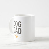 Mug Papa Chien avec Dessin Simple de Patte (Devant gauche)