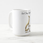 Mug Papa Chien Or Greyhound Simple (Devant gauche)