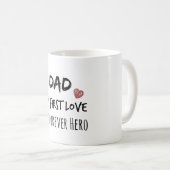 Mug Papa Cite : Mon Premier Amour, Mon Héros Forever (Devant droit)