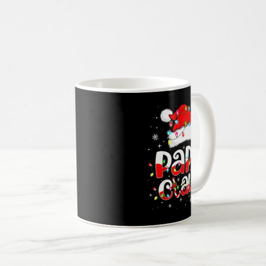 Mug Papa Claus Funny Christmas Lights Pajama Family Ma (Devant droit)