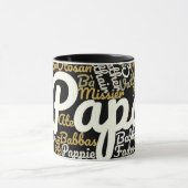 Mug Papa dans différentes langues (Centre)