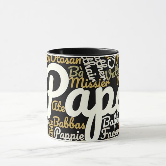 Mug Papa dans différentes langues (Centre)