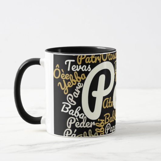 Mug Papa dans différentes langues (Gauche)