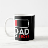 Mug Papa De 2 Garçons Faible Tension Drôle Fête des pè (Gauche)