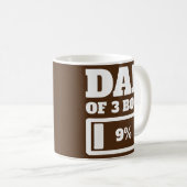 Mug Papa De 3 Garçons Fatigué Papa Père Faible Batteri (Devant droit)