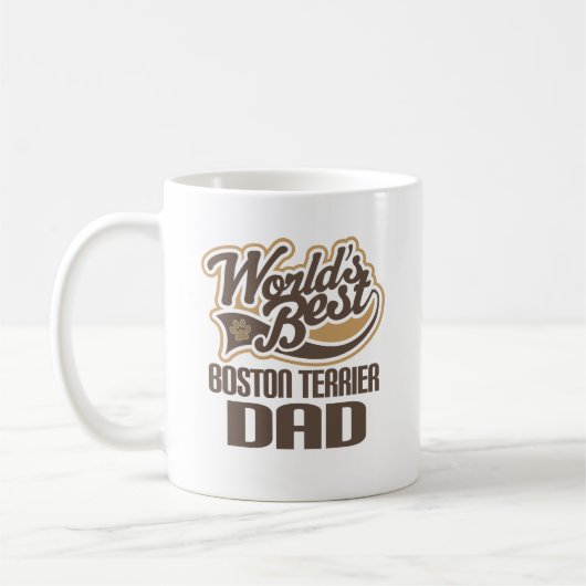Mug Papa de Boston Terrier (mondes meilleurs) (Gauche)
