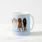 Mug Papa de Coonhound bleu clair (Devant droit)