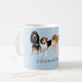 Mug Papa de Coonhound bleu clair (Devant gauche)