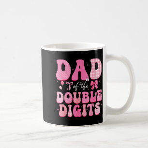 Mug Papa de la fille aux dix ans avec un joli nœud ros